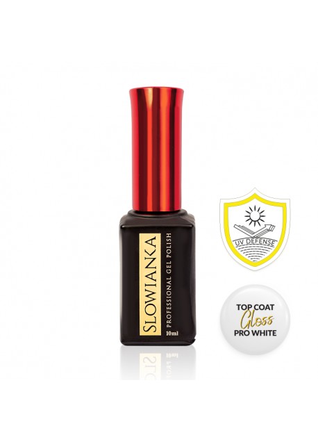 Top Coat GLOSS Pro White - zaključni top z UV ZAŠČITO brez disperzije Slowianka