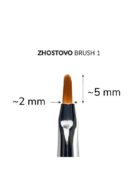 Zhostovo 1 - srednje ozek čopič za nail art znamke Slowianka