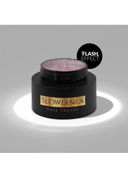 Candy Flash Cover - tiksotropni gradilni gel z drobnimi bleščicami (nude bež odtenek)