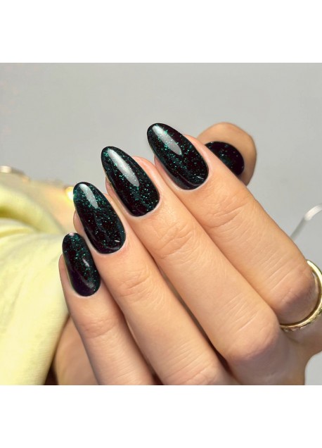 Turquoise Sparkle Top Coat No Wipe – zaključni top z mini turkiznimi bleščicami brez disperzije