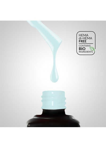 612 Sky Touch - barvni trajni lak za nohte (pastelno nebesno modra barva)